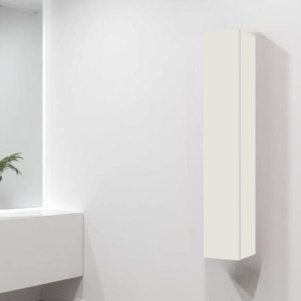 Single-door reversible column 160H Glossy White