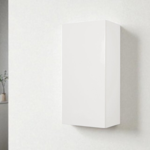 Suspended wall unit 30x22 with glossy white reversible door