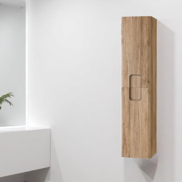 Wall-hung bathroom column 160 cm ARCO two reversible knot oak doors