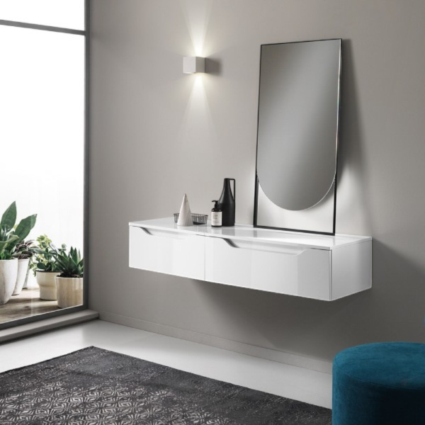 Suspended bathroom drawer 60 cm GIGLIO Glossy White