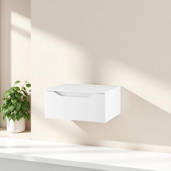 Suspended bathroom drawer 60 cm GIGLIO Glossy White
