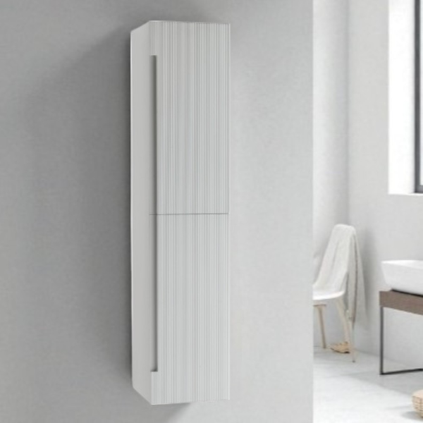 Reversible bathroom column h 160 cm Pearl Gray STRIPES