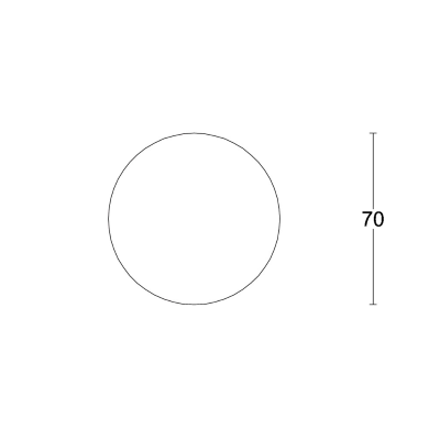 Led backlit round bathroom mirror 70x70 cm