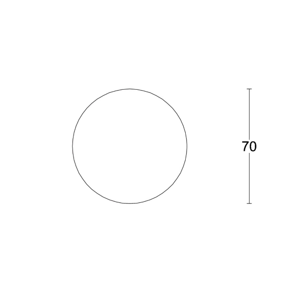 Led backlit round bathroom mirror 70x70 cm