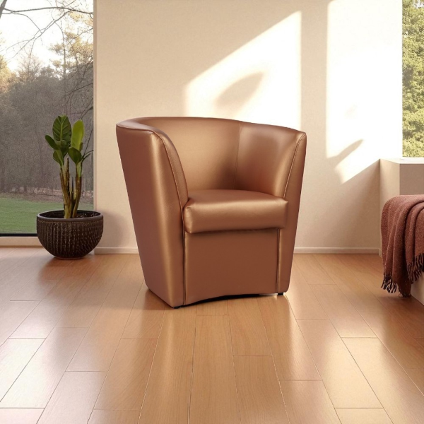 Fauteuil en éco-cuir Bronzo Valentina pour bureau à domicile