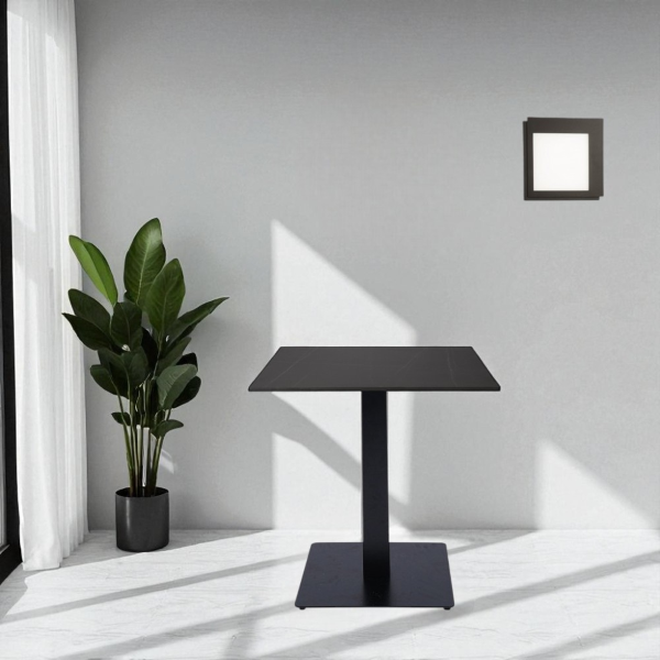 Applique LED in metallo Nero 24x24 cm e diffusore in acrilico PASSPARTOU