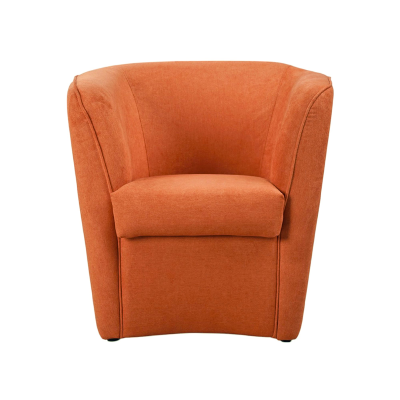 Fauteuil moderne orange en tissu anti-taches rembourré
