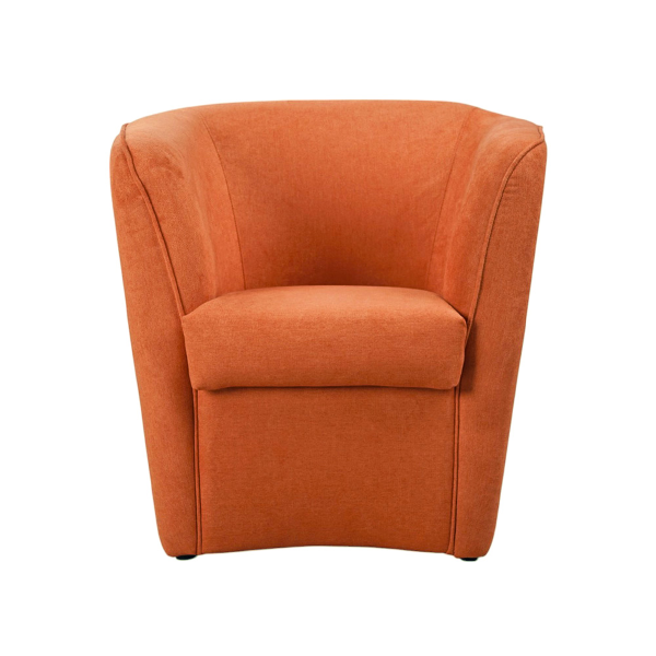 Fauteuil moderne orange en tissu anti-taches rembourré

