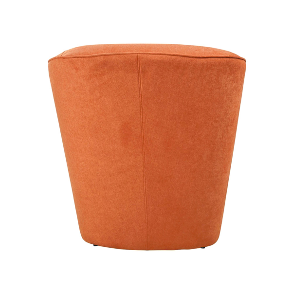Fauteuil moderne orange en tissu anti-taches rembourré
