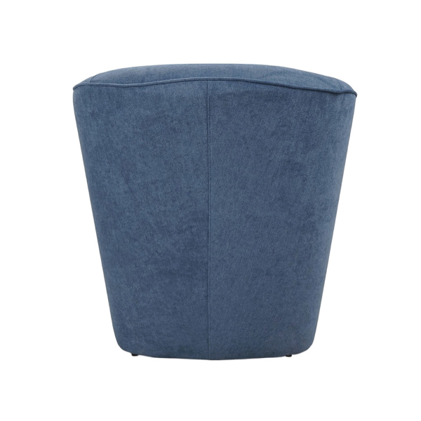 Fauteuil bleu jean rembourré en tissu anti-taches de style moderne
