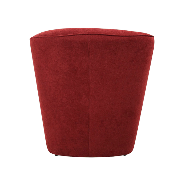 Fauteuil bordeaux élégant en tissu anti-taches avec assise rembourrée
