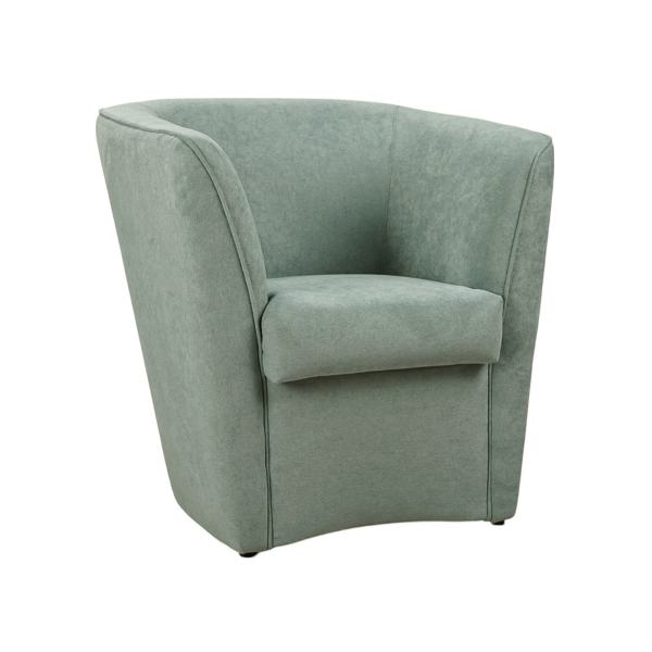Fauteuil vert menthe en tissu anti-taches 