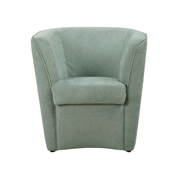 Fauteuil vert menthe en tissu anti-taches 