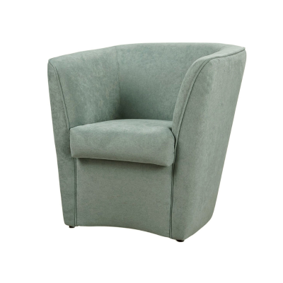 Fauteuil vert menthe en tissu anti-taches 