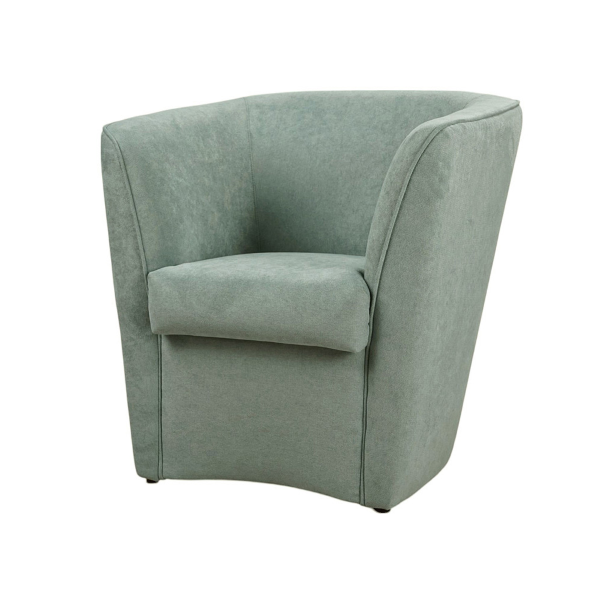 Fauteuil vert menthe en tissu anti-taches 
