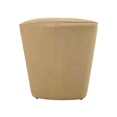 Fauteuil beige en tissu anti-taches au style moderne et rembourré
