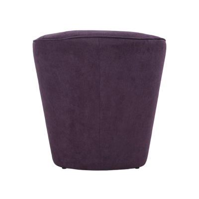 Fauteuil violet moderne en tissu anti-taches avec assise rembourrée
