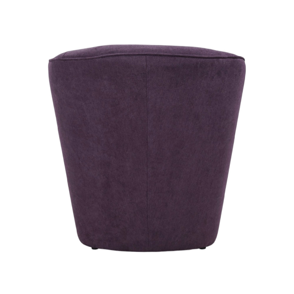 Fauteuil violet moderne en tissu anti-taches avec assise rembourrée
