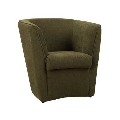 Fauteuil vert forêt moderne en tissu anti-taches avec rembourrage
