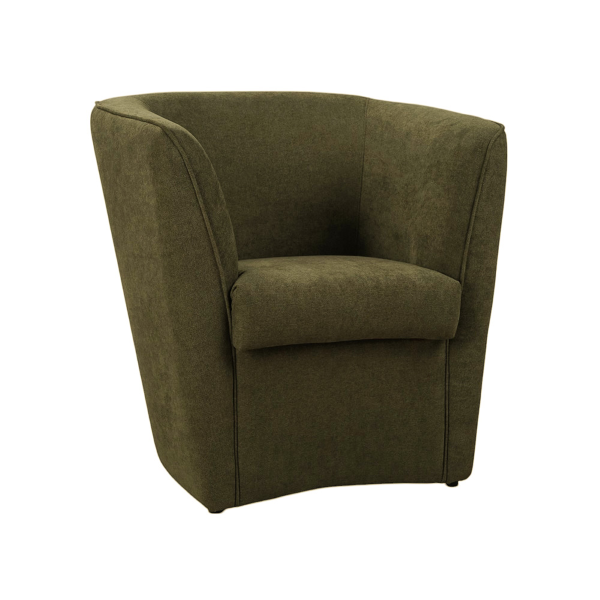 Fauteuil vert forêt moderne en tissu anti-taches avec rembourrage
