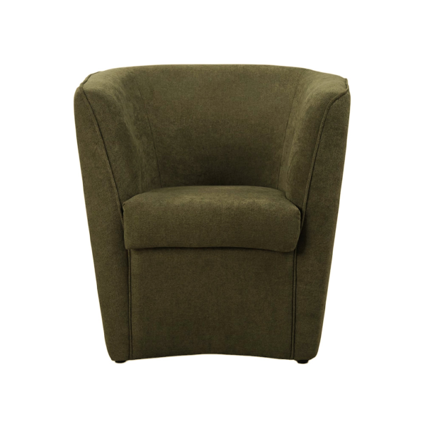 Fauteuil vert forêt moderne en tissu anti-taches avec rembourrage
