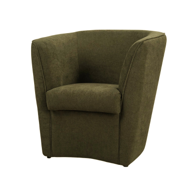 Fauteuil vert forêt moderne en tissu anti-taches avec rembourrage
