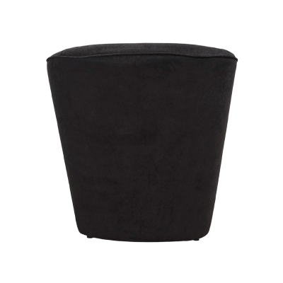 Fauteuil noir rembourré en tissu anti-taches de style moderne
