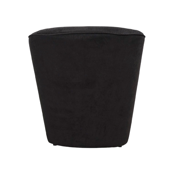 Fauteuil noir rembourré en tissu anti-taches de style moderne

