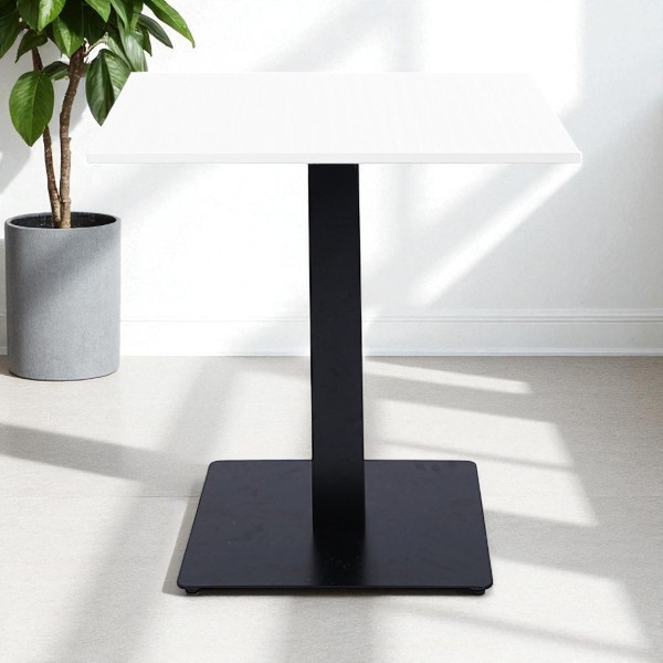 Tavolo ristorante bar quadrato 70x70 cm con piano laminato Bianco Frassino H 75