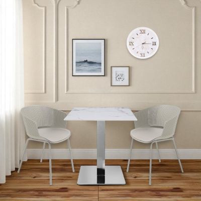 Orologio da parete D 57 cm - Moderno con Effetto Marmo Bianco dettagli oro