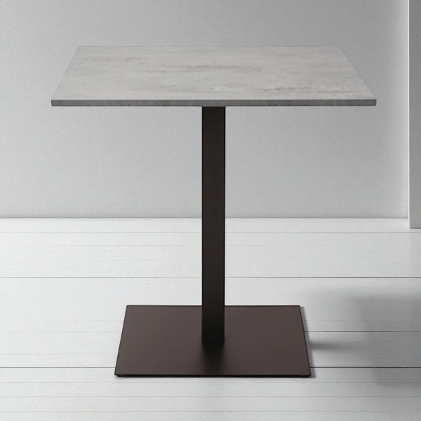 Tavolo pub ristorante bar quadrato 70x70 cm con Top Laminato effetto Cemento H 106