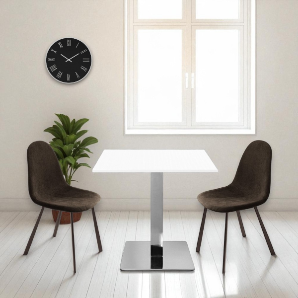 Orologio rotondo D80 cm in Laminam Nero con dettagli Argento LAZARUS