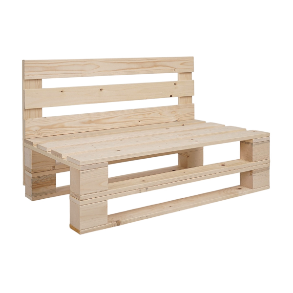 Divano pallet in legno abete 100x61 cm per giardino veranda o taverna 