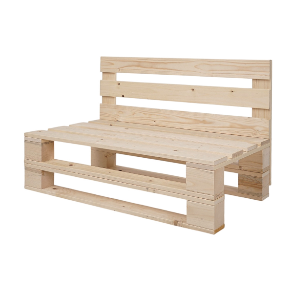 Divano pallet in legno abete 100x61 cm per giardino veranda o taverna 
