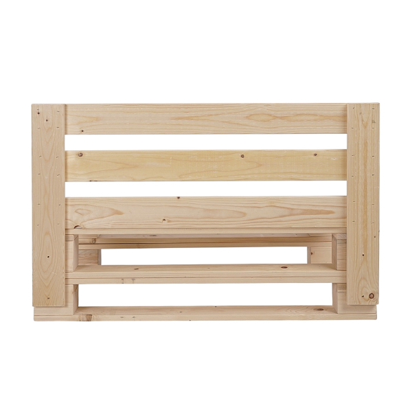 Divano pallet in legno abete 100x61 cm per giardino veranda o taverna 
