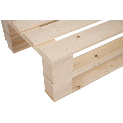 Fauteuil palette en bois de sapin rustique 60x61 cm pour jardin, bar ou taverne