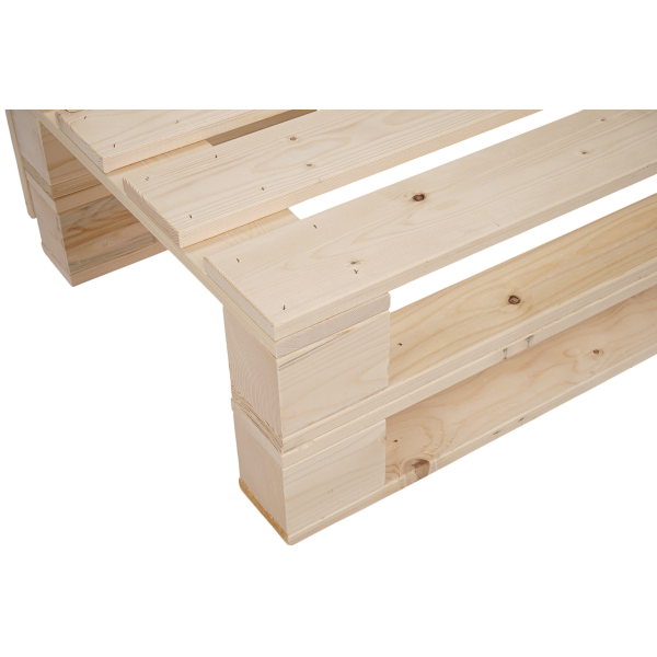 Fauteuil palette en bois de sapin rustique 60x61 cm pour jardin, bar ou taverne