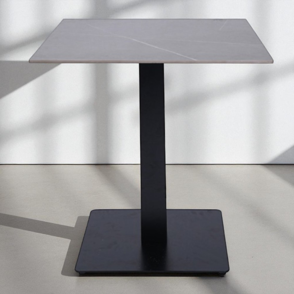 Tavolo pub ristorante bar quadrato 70x70 cm Top per esterno effetto Cemento H 75