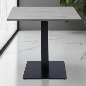 Tavolo da bar ristorante quadrato 80x80 cm con piano laminato Cemento H 75