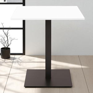 Tavolo bar ristorante pub quadrato 60x60 cm con piano laminato Bianco frassino H 107