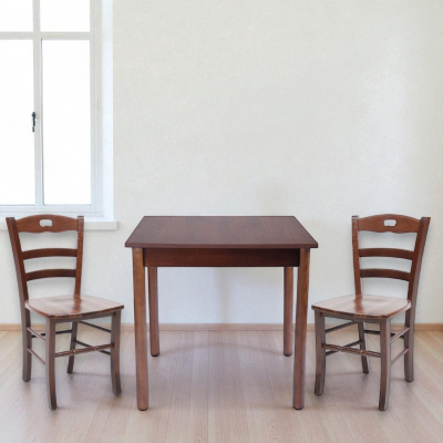 Chaise de cuisine avec assise en bois LOIRE noyer SET 2 PCS