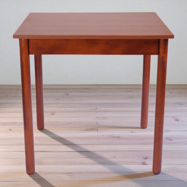 Fixed wooden table with round legs RESTAURANT measuring 90x90 cherry