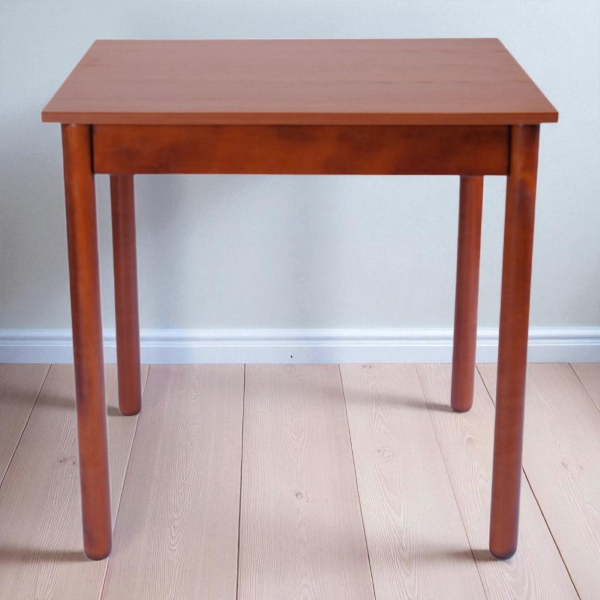 Fixed wooden table with round legs RESTAURANT measuring 80x80 cherry
