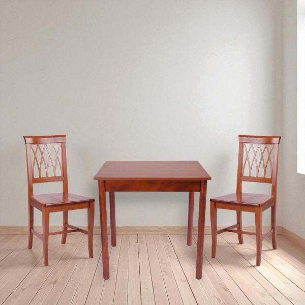 Küchenstühle aus Kirschholz mit massiver Sitzfläche, 2 Stück – TRECCIA