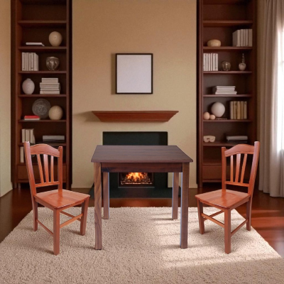 Fixed wooden table with square leg RESTAURANT measuring 90x90 walnut