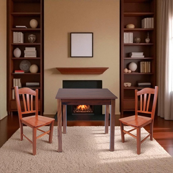 Fixed wooden table with square leg RESTAURANT measuring 90x90 walnut