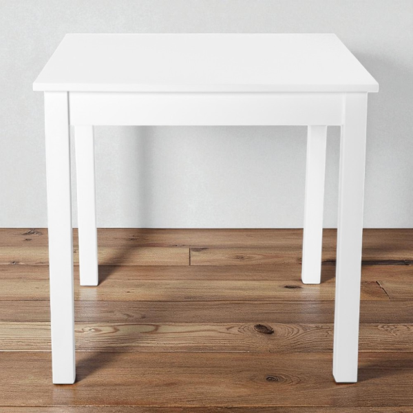 Fixed wooden table with square leg RESTAURANT measuring 80x80 white