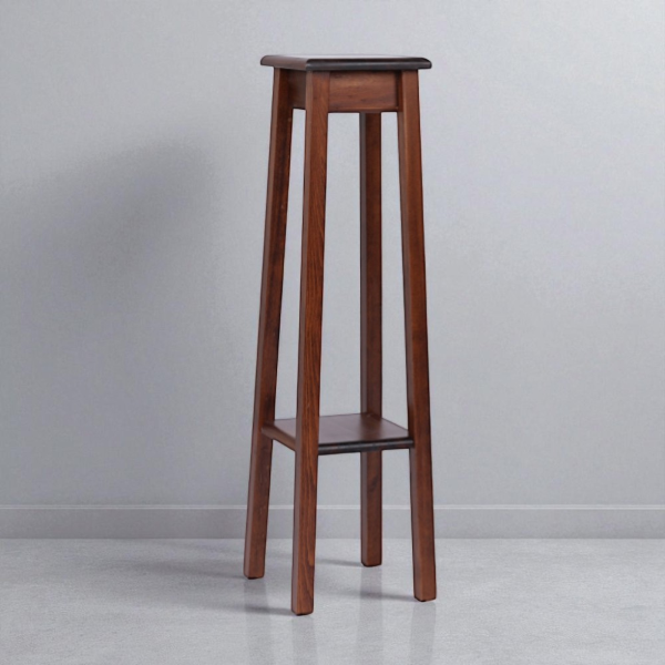 Colonna portavaso in legno arredo ingresso MEDIUM H97 Noce