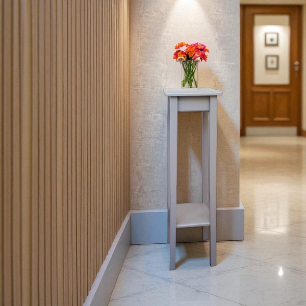 Wooden column for SMALL H77 vase holder, dove-gray lacquered