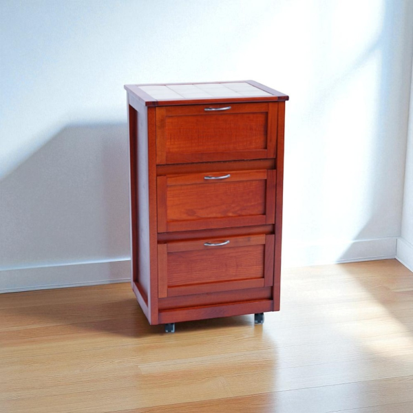 Cart LUXURY PRESTIGE, cabinet with flap doors ,Cherry